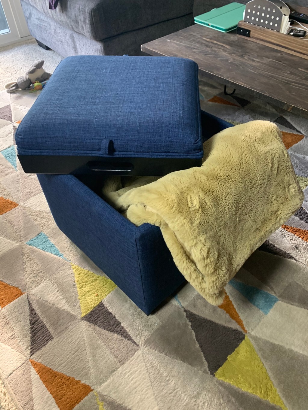 The Blue Ottoman w/ Internal&nbsp;Storage